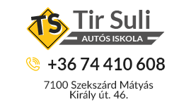TIR SULI: +36 74 410 608; 7100 Szekszárd, Mátyás király u. 46.